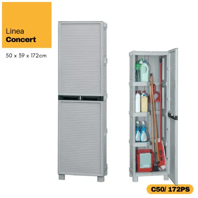ARTPLAST Linea Concert Slim Locker Cleaning Supplies Brooms Clothes Plastic Storage Cabinet By Thehomeshoppe SG