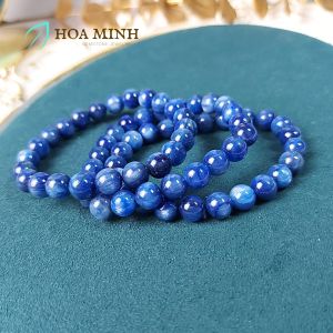 Vòng tay đá Kyanite (sapphia nước) 8 li VIP phù hợp mệnh Thủy Mộc | Hoa Minh Gem