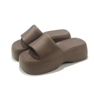 [Free Shipping] Thick-Soled One-Strap Sandals For Women Trendy Outdoor Footwear Soft EVA Sole Half-Slipper Style Casual Sandals