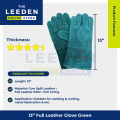 Hercules Full Leather Gloves (Green) 13" by Leeden Online Store. 