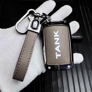 SDSgZinc Alloy Car Key Case Full Cover Shell Holder Protection For Great Wall GWM WEY TANK 300 500 Tank300 Tank500 Auto AccessoriesHJO