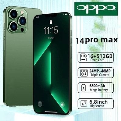 Ponsel Pintar OPPQ 14pro Max RAM 6.8 Inci 16GB+ROM 512GB Ponsel Murah ...