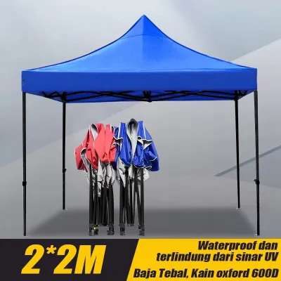 Tenda Luar Ruangan 3*3M/Tenda Kios Pasar Empat Sudut Bantalan Beban 800KG/Tenda Dapat Ditarik/Tenda Parkir Lipat