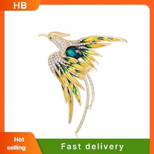 HB Elegant Multicolor Phoenix Brooch For Women Men Exquisite Rhinestone Beauty Flying Bird Brooch Fashion Jewelry Accessories Gifts