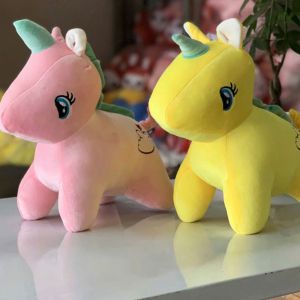 Gấu Bông Kỳ Lân Pony 40cm Màu Hồng Vàng Cho Bé  Ngựa Pony Nhồi Bông Cute