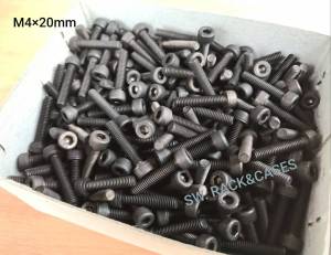M4x20mm น็อตหัวจมดำ Grade 12.9 Black Oxide ขนาด M4x20mm 50 ตัว