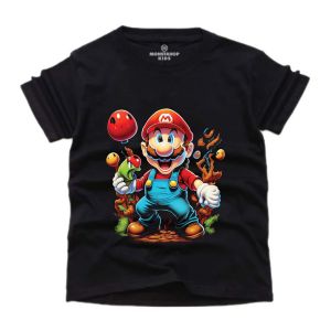 MONSTAHOPKIDS ( Kaos Anak ) Kaos Anak Laki-Laki Perempuan Motif SUPER MARIO BALON Bahan 24s
