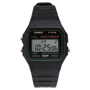 CASIO ORIGINAL - CASIO F-91W-3DG - Classic - MEN - Hitam - Rubber Band - NEW - Jam dunia JD18ST # Jam Tangan Pria Cowok Anti Air Digital Analog + CASIO F 91W 3D F-91W 91 W F91 F-91 F91W F-91W-3D $ WR0 STR SD7 HT7