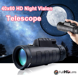 Telescope With Night Vision Telescope Long Tange 10000m Binoculars Focus With Compass Handheld HD Monocular Telescope for Traveling & Hunting & Camping & Hiking