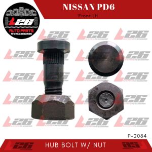 Nissan PD6 FRONT HUB BOLT WITH NUT STUD WHEEL HUB DRUM RH/LH P-2084