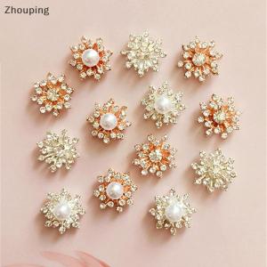 【ZP】 Cute Jewerry Ngọc trai đầy đủ Kim Cương Hoa hợp kim phụ kiện DIY handmade tóc phụ kiện đồ trang sức vật liệu
