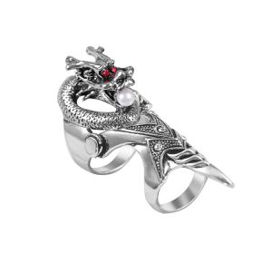 XINSU38 Punk Trendy Hip Hop Claw Ring Alloy Finger Ring Female Skull Fashion Jewelry Knuckle Ring Dragon Ring Korean Style Ring