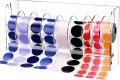 Sticker Roll Dispenser Adjustable Label Roll Holder Acrylic Sticker Holder Organizer Label Dispenser for Holding Sticker Label Library Office Home (9 Disks). 