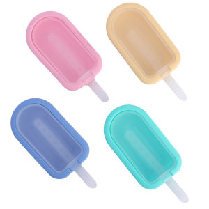 Silicone Ice Cream Maker Cube Mold DIY Jelly Making Tray Homemade Dessert Molding Popsicle Stick Baking Accessorie