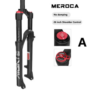 MEROCA Mountain Bike Fork 26er 27.5er 29er Travel 120MM Quick Release Disc Brake Air Pneumatic Suspension Fork Damping Adjustment Shock Forks