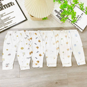 Quần dài sơ sinh thun lạnh mềm mại thoáng mát in họa tiết dễ thương cho bé trai bé gái từ sơ sinh đến 13kg