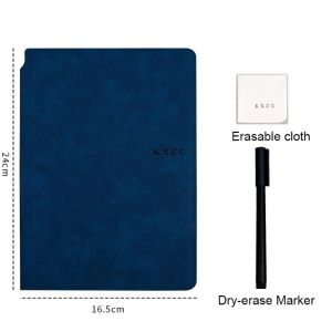 CHENJIE Portable School Office Supplies Leather Weekly Planner A5 With Whiteboard Pen Erasing Cloth Writing Board Whiteboard Notebook Memo Pad