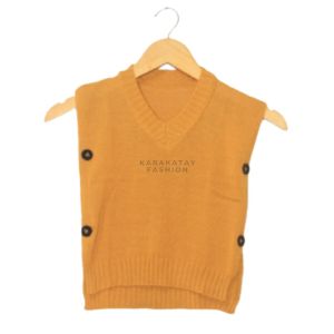 Rompi Rajut Anak Perempuan Andin Kancing - Atasan Anak Perempuan Rompi Rajut - Cardigan Anak Cewek