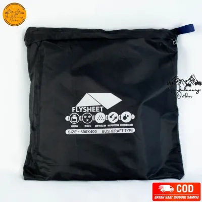 FLYSHEET WATERPROOF 4X6 3X4 3X3 3X2 TENDA KEMAH TEBAL 19 LUBANG FLY SHEET TENDA WATERPROOF