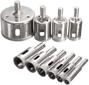 (จัดส่ง 24 ชั่วโมง) 15 ชิ้น ดอกสว่านเจาะเพชร ดอกเจาะ .จำนวน สำหรับกระเบื้องหินอ่อนเซรามิกแก้วโฮลซอ กระเบื้อง หินแกรนิต หัวเพชร ขนาด 6-50 มม