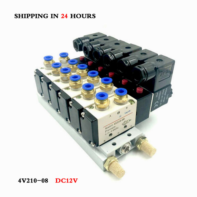 Solenoid Valve 4V21008 2 Position 5 Way DC12 DC24V AC220V Pneumatic