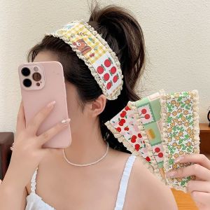 【VanHariacc】Băng Đô Hoa Len Vành Rộng Hàn Quốc Cho Nữ Kiểu Mới 2025 Băng Đô Rửa Mặt Kẹp Tóc Mái