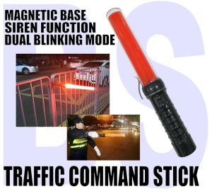 BANSOON Magnetic Traffic Wand / Traffic Command Stick with Siren and flashing light function. Comes with 3pcs AAA battery.