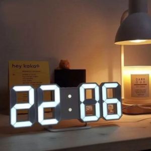 【READY STOCK】LED Jam Dinding / Meja Modern Digital 3D LED Wall Clock Alarm Clock 挂钟/时钟