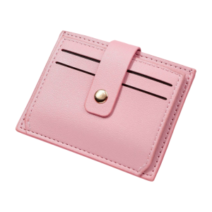 Dompet Kartu Wanita Desain Korea Serat Karbon Warna Perak
