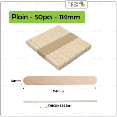 Wooden Ice Cream Stick / DIY Wood Craft Stick / Pine Wood Stick / Popsicle Stick / Bamboo Stick / Batang Ice Cream