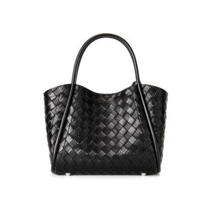BeeGreen Women Woven Genuine Leather Shoulder Bag Elegant Commuter Handbag Versatile Sling Bag with Removable inner bag