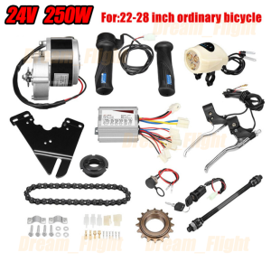 🇵🇭 MODIFIED Electric bike DIY kit 24V 250W Bicycle conversion kit Motor and bike battery set 24V motor controller suitable for normal bike size 22-28 inch.
