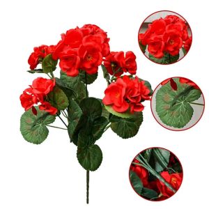 Artificial Flowers Bouquet Silk Hydrangea Decor Faux Plastic Camellia Vivid Realistic Artificial Flower Arrangements for Wedding Table Decoration Dinner Party Valentines Decoration Living Room Centerpieces