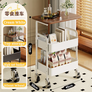 【Ready Stock】3/4 Layer Trolley Cart Organizer Carbon Steel Storage Shelf Moving Rack with Wheels Utility For Room Kitchen