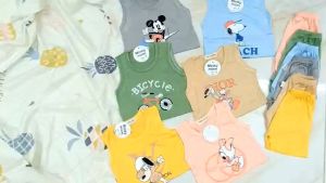 Bộ 3 lỗ thun lạnh Minkey Mom cho bé 5-15kg (HÀNG LOẠI 1)