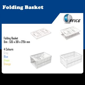 Plastic Folding Collapsible Basket Container Bin