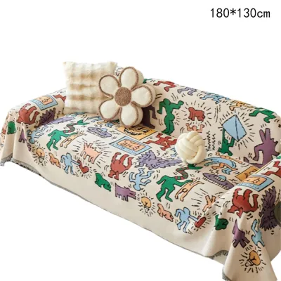VIVAZ Có sẵn ở cả hai bên Vỏ bọc ghế sofa Bảo hiểm toàn diện Vải dày Chăn gối Chống trượt Bạt Sofa Jacquard Phòng khách
