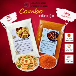 [Combo 5Kg] Bột Chiên Gà Giòn Gà Kfc + 500g Gia Vị Ướp Đa Năng