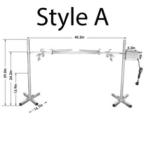 BBQ Roast Whole Lamb Grill Automatic rotary stainless steel grill Smokeless grill Commercial charcoal patio grill