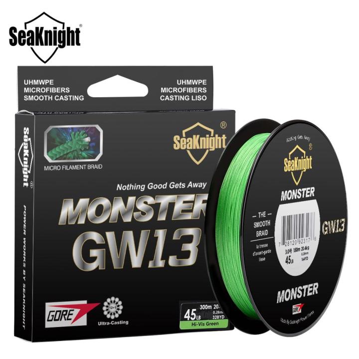 SeaKnight Brand MONSTER/MANSTER W8 Fishing Line 150M 300M 500M 8 Strands Braided  Fishing Line Multifilament PE Line 15 -100LB Color: Multi-Color, Line  Number: 300M 30LB