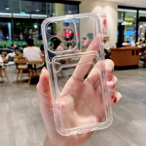Soft Case Slot Id Card Holder Wallet Silikon Transparan Clear Bening Polos Kompatibel Untuk Iphone 11 11 Pro 11 Pro Max 12 Mini 12 Pro 12 Pro Max 13 Mini 13 Pro 13 Pro Max 14 Plus 14 Pro 14 Pro Max 15 15 Plus 15 Pro 15 Pro Max 16 16 Plus 16 Pro 16 Pro Max