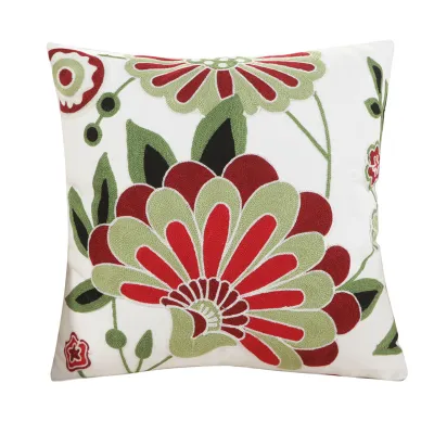 45*45cm MỤC VỤ cổ điển ném Vỏ gối thêu hoa trang trí nhà sô pha đầu giường bọc gối (không có lõi)