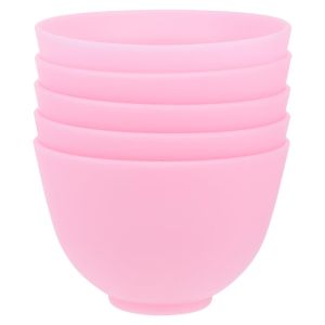 Beavorty 5Pcs Silicone Mask Mixing Bowls for Skincare Diy Facial Mask Application Lightweight Easy Clean Versatile Esthetician Tool for Home Travel