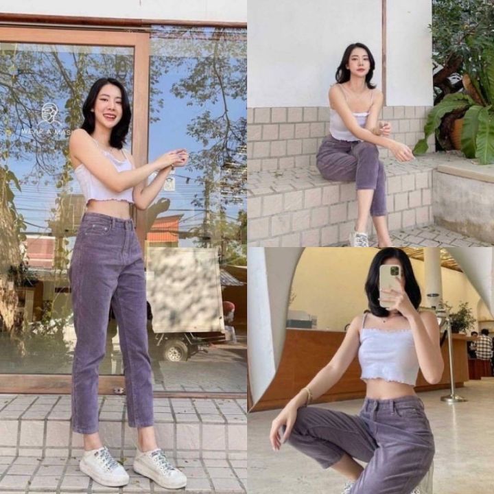 👖Teeda👖 กางเกงลูกฟูก กางเกงยีนส์ กางเกงเดฟลูกฟูก เดฟลูกฟูกทรงหลวม ยีนส์ ...