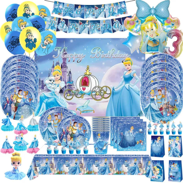Princess Cinderella themed birthday party Disposable tableware cup dish
