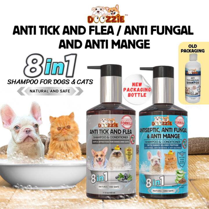 Image showcasing Doozzie 8in1 Shampoo Anti Tick & Flea and Anti Fungal Anti Mange ...