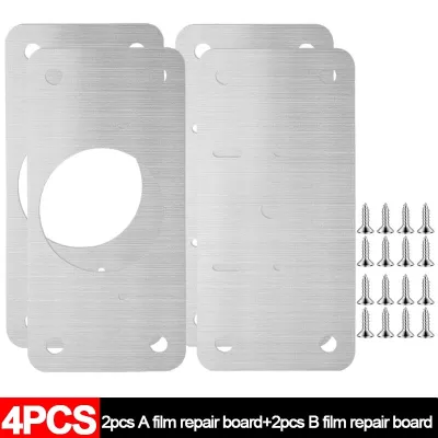 Cabinet Hinge Repair Plate Kit Stainless Steel Door Hinge Mounting Plate with Holes for Home Kitchen Cupboard Furniture