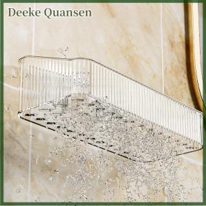 Deeke Treo Tường Mỹ phẩm lưu trữ giá không có lỗ yêu cầu nhựa góc tường kệ tổ chức phụ kiện phòng tắm