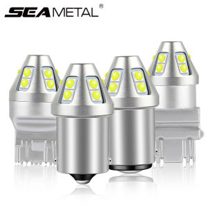 SEAMETAL 1PC Led Car Turn Signal Light T20 7440 7443 Car Brake Light Bulb BA15S BAU15S BAY15D 1156 3157 P27W Stoplight Lamp