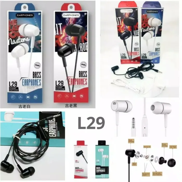 Headset Music L29 Audio Stereo DENGAN MIC JERNIH STEREO Earphone